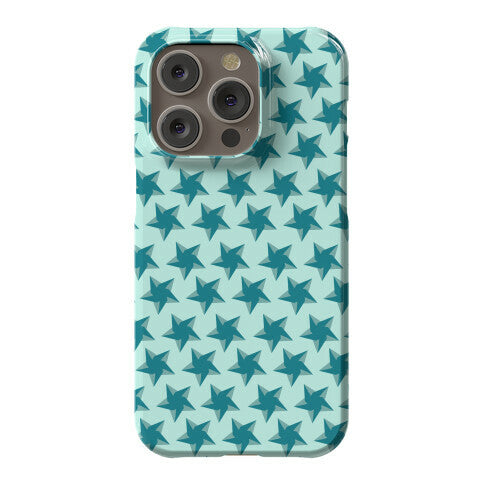Teal Star Pattern Phone Case